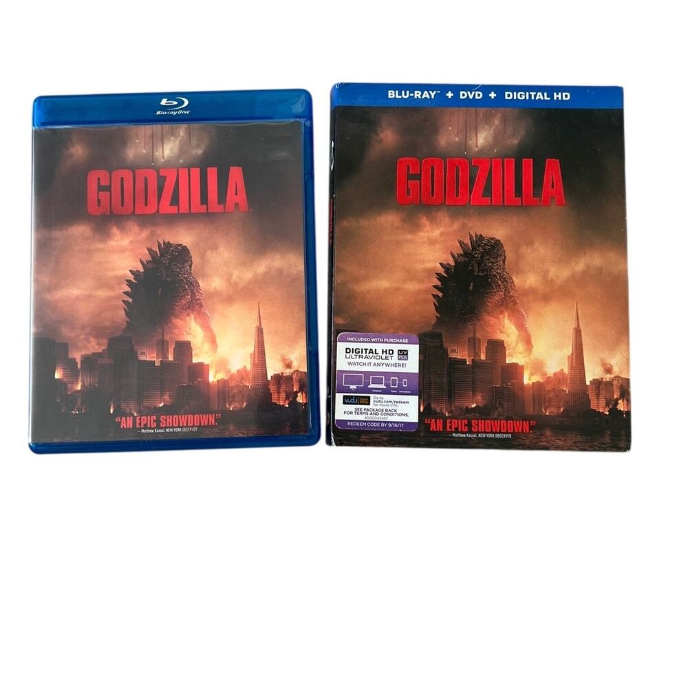 Godzilla Blu Ray DVD Digital HD Combo Pack with Slipcover 2014